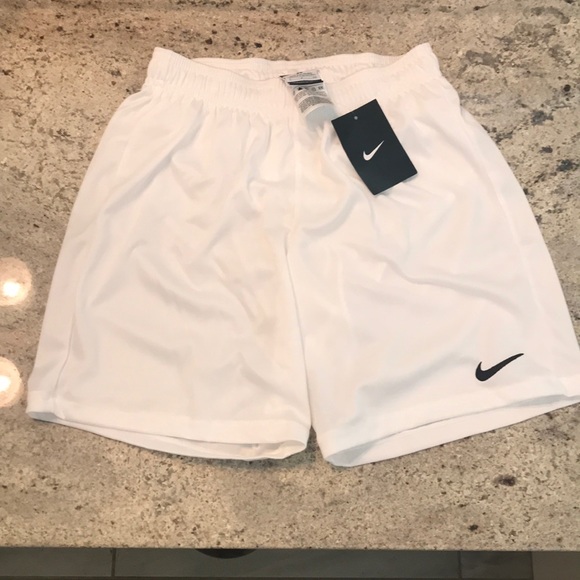 white dri fit shorts